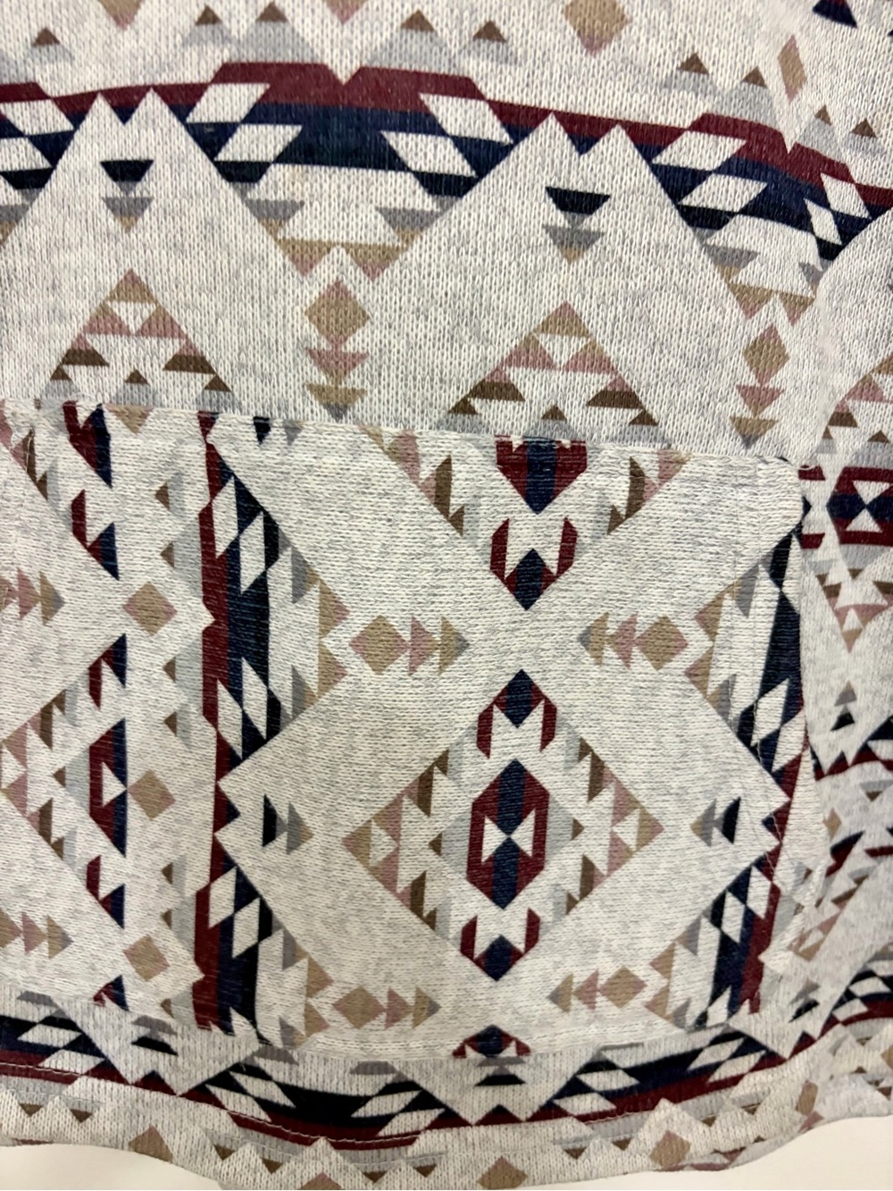 Aztec Pattern Crewneck Sweater Hoodie - Beige & Brown - Picture 3 of 4